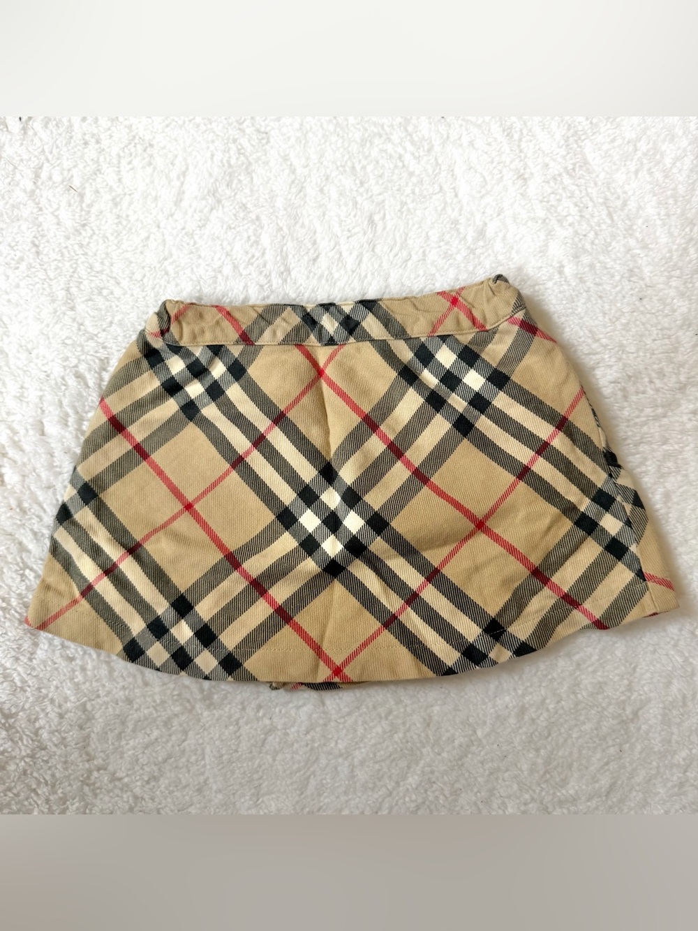 Burberry Nova Check Skirt 6-9m beige plaid bottoms girl Authentic Diaper Cover